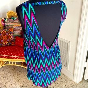 Anthropologie AMANDA UPRICHARD SILK Chevron Print Sleeveless TOP!!!! New